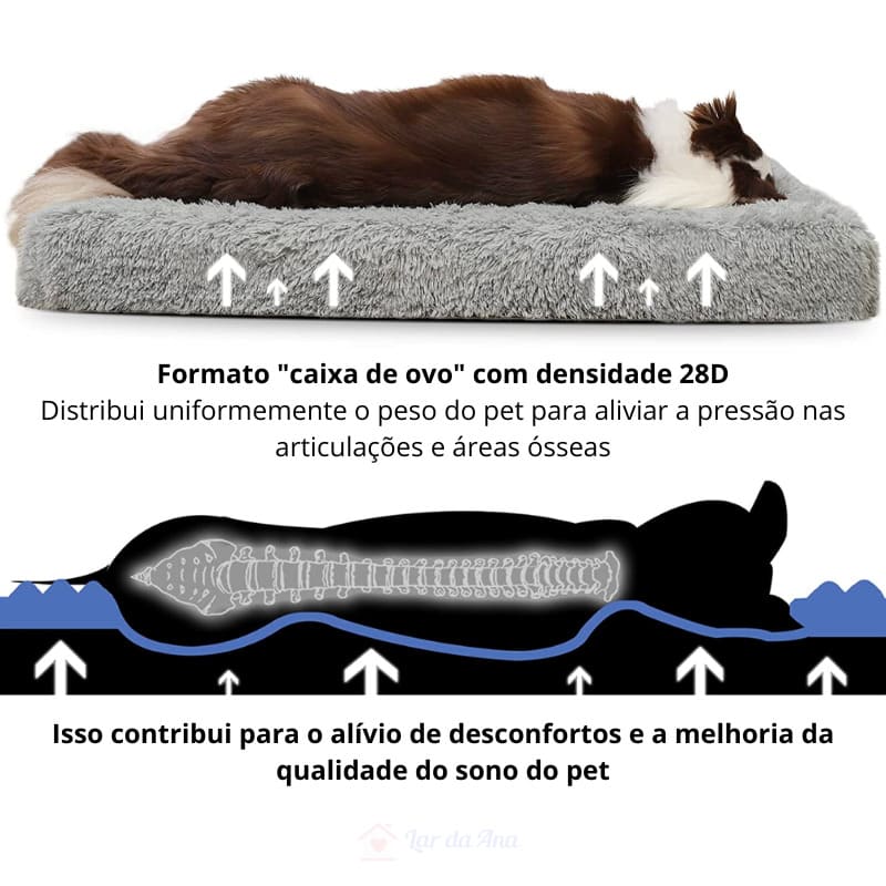 Colchonete Ortopédico para Cachorro Pequeno ou Grande - Conforto e Saúde para Seu Pet lar da ana