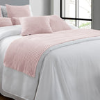 Kit Cama Posta Flanel | Peseira Luxo + 2 Capas de Almofada | Toque Aveludado & Conforto Decorativo rosa lar da ana