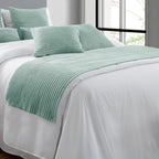 Kit Cama Posta Flanel | Peseira Luxo + 2 Capas de Almofada | Toque Aveludado & Conforto Decorativo verde lar da ana