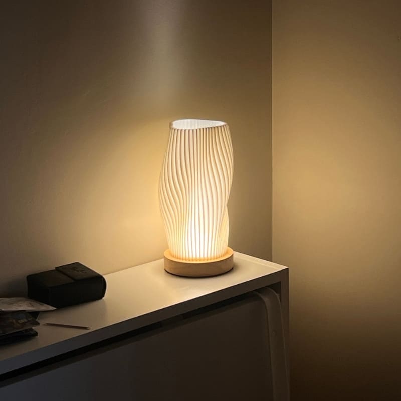 Luminária de Mesa LED Cabeceira Decoração Ecológica lar da ana