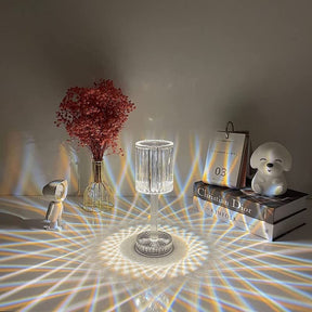 Luminária de Mesa LED Recarregável Sem Fio Cristal lar da ana
