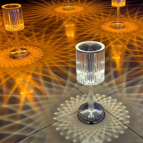 Luminária de Mesa LED Recarregável Sem Fio Cristal lar da ana