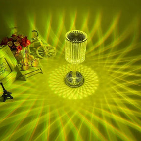 Luminária de Mesa LED Recarregável Sem Fio Cristal lar da ana
