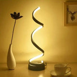 Luminária de Mesa Abajur Espiral LED Moderno e Minimalista