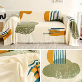 Manta Decorativa para Cobrir e Proteger Sofá Grande - Abstrato Natural lar da ana