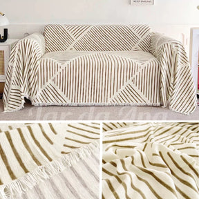 Manta Decorativa para Cobrir e Proteger Sofá Grande - Linhas Modernas lar da ana