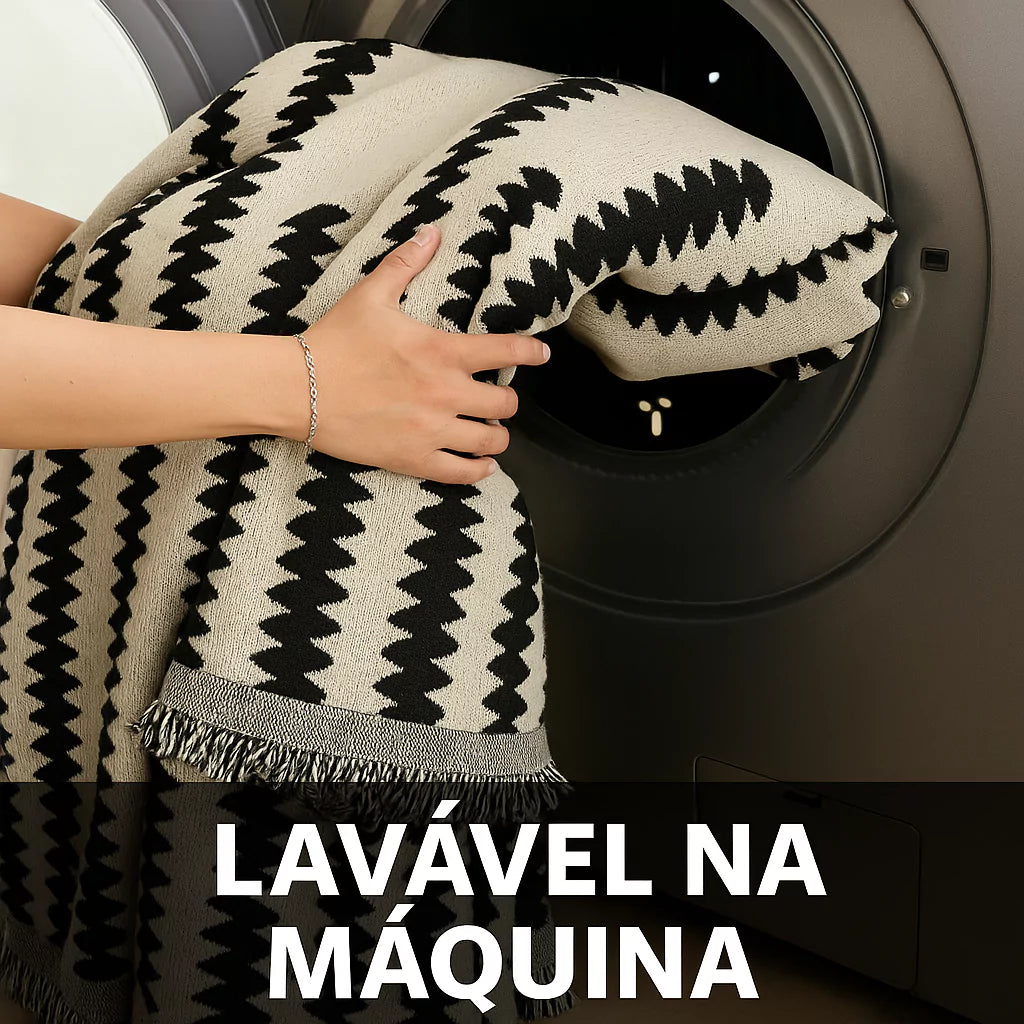 Manta para Sofá Grande 3 m Antigato em Tecido Jacquard Lar da Ana