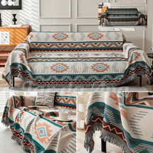 Manta para Sofá Decorativa Dupla Face em Chenille Anti Gato Deserto Nevada lar da ana