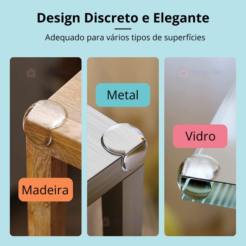 Protetor de Quina de Mesa e Móveis em Silicone - Baby Safe