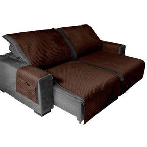 Protetor de Sofá Retrátil Impermeável Matelado com Porta-Objetos - 2 Lugares/Módulos Lar da Ana