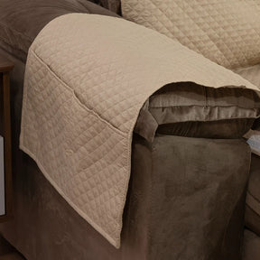 Protetor de Sofá Retrátil Impermeável Matelado com Porta-Objetos - 2 Lugares/Módulos Lar da Ana