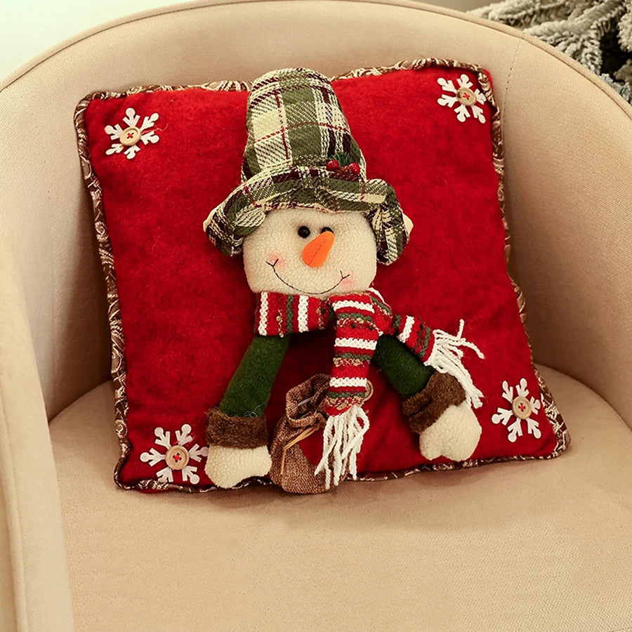 Capa de Almofada Boneco de Natal lar da ana