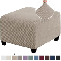 Capa para Puff Retangular - Tecido Jacquard khaki