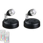 Luminária Spot Led Direcionável Wireless com Controle Remoto - Pilha Preto Lar da Ana