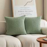 Kit Capa de Almofada Decorativa Série Trançada verde claro lar da ana
