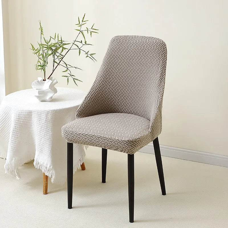 Kit Capas de Cadeira Curva Semi Impermeável - Tecido Jacquard