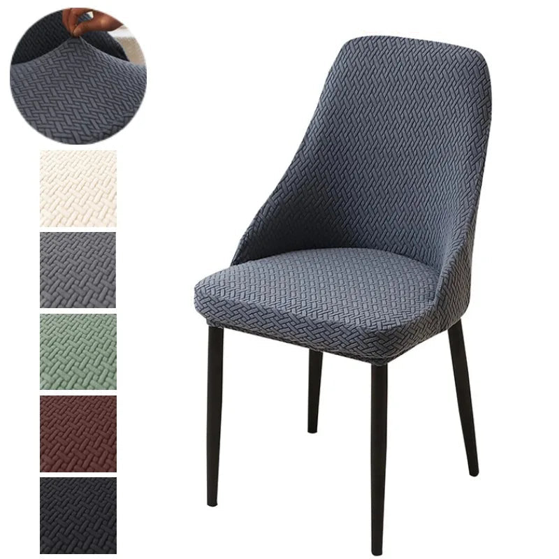 Kit Capas de Cadeira Curva Semi Impermeável - Tecido Jacquard