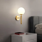 Arandela de Parede Interna Circular Moderna para Quarto gold lar da ana
