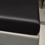 Lençol de Cetim Estilo Seda Gelada Preto Lar da Ana
