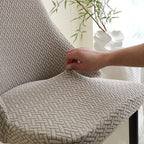 Kit Capas de Cadeira Curva Semi Impermeável - Tecido Jacquard