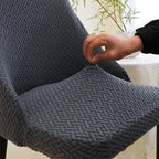 Kit Capas de Cadeira Curva Semi Impermeável - Tecido Jacquard
