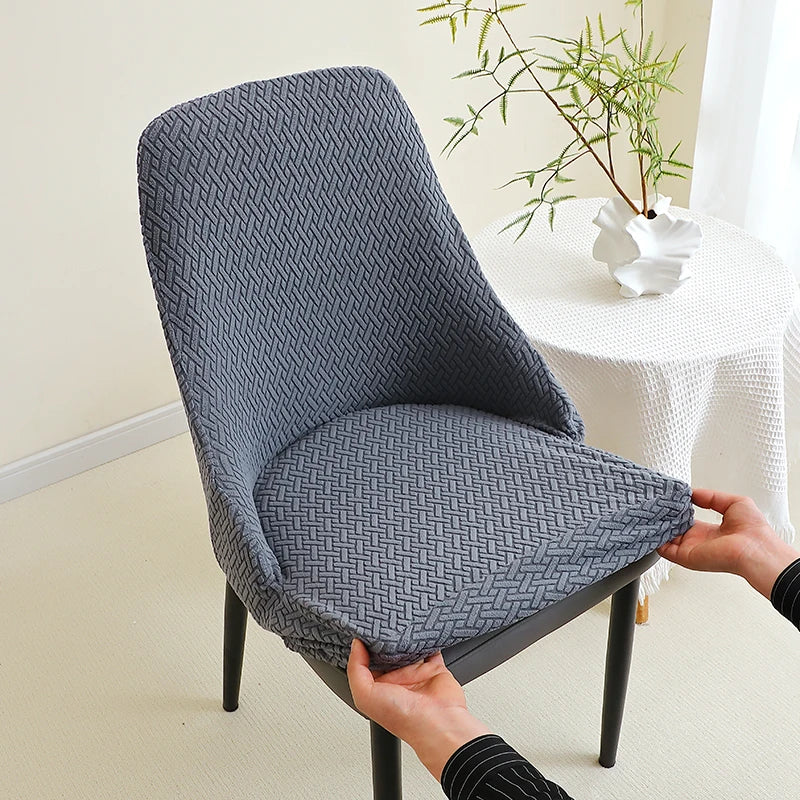 Kit Capas de Cadeira Curva Semi Impermeável - Tecido Jacquard