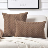 Kit Capa de Almofada Decorativa Série Trançada marrom lar da ana