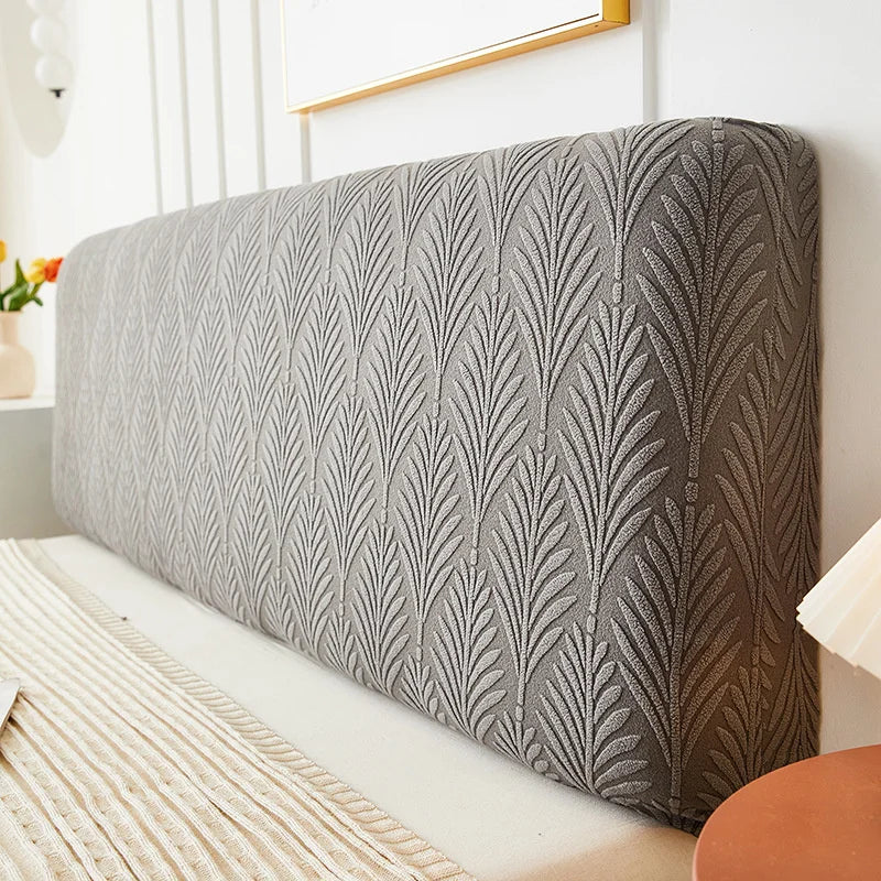 Capa de Cabeceira de Cama Jacquard Elástica Estampa Folhagem – Proteção e Decoração Moderna para Quarto lar da ana