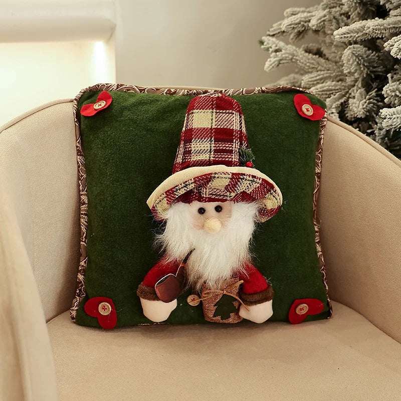 Capa de Almofada Boneco de Natal lar da ana