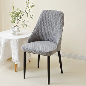 Kit Capas de Cadeira Curva Semi Impermeável - Tecido Jacquard