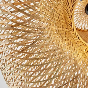 Lustre Pendente feito em Bambu Rattan lar da ana