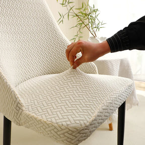 Kit Capas de Cadeira Curva Semi Impermeável - Tecido Jacquard