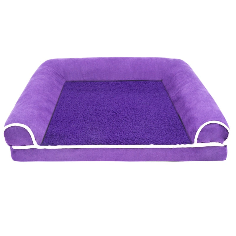 Sofá para Cachorro em Tecido Aveludado roxo lar da ana
