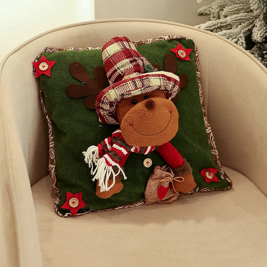 Capa de Almofada Boneco de Natal lar da ana