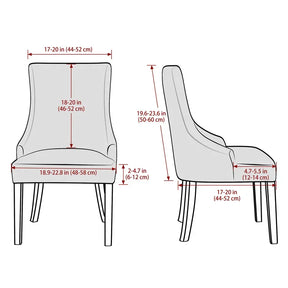 Capa de Cadeira de Jantar Estofada em Veludo - até 58cm lar da ana