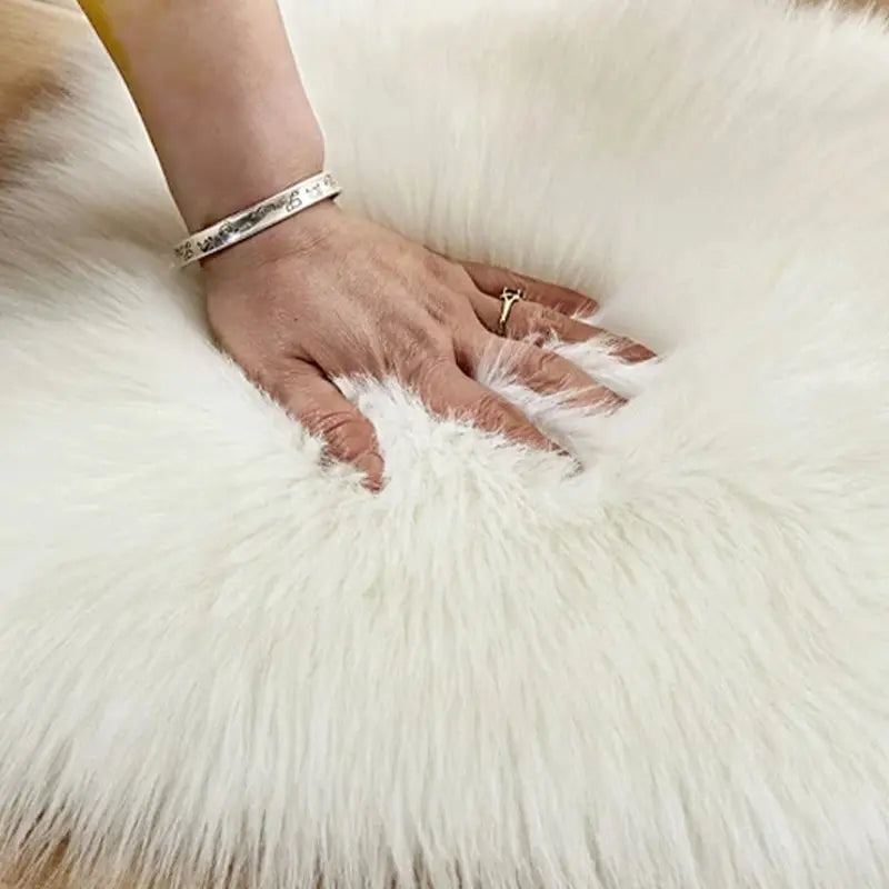 Tapete fofo Peludo de Coração Decorativo lar da ana