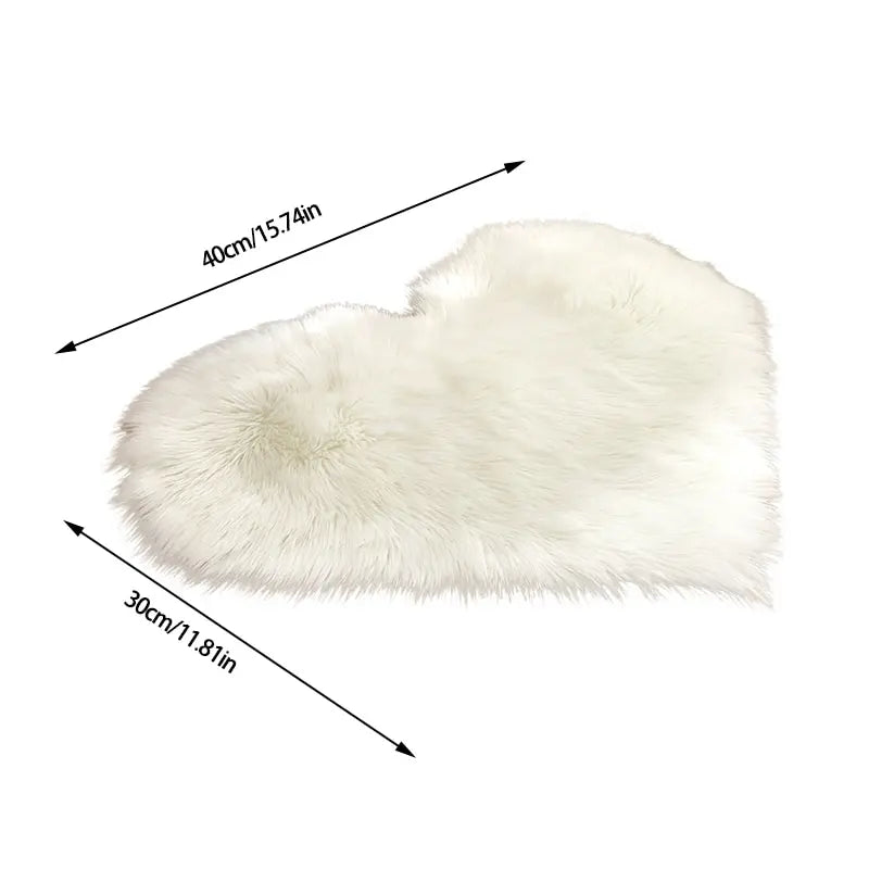 Tapete fofo Peludo de Coração Decorativo lar da ana