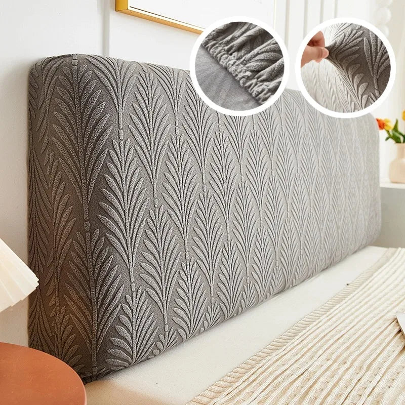 Capa de Cabeceira de Cama Jacquard Elástica Estampa Folhagem – Proteção e Decoração Moderna para Quarto lar da ana