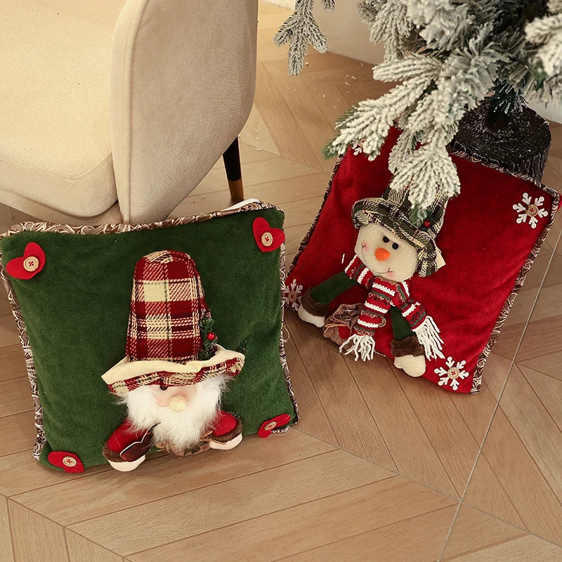 Capa de Almofada Boneco de Natal lar da ana