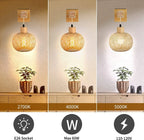 Pendente Arandela De Parede Retro em Bambu Rattan Estilo Japonês lar da ana