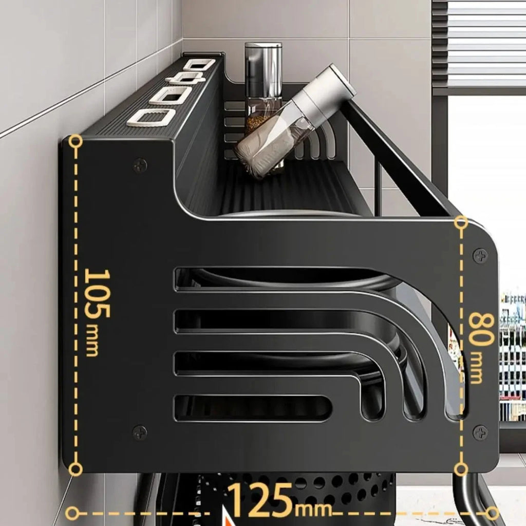 Prateleira Suporte Suspenso para Porta Temperos e Talheres de Cozinha lar da ana