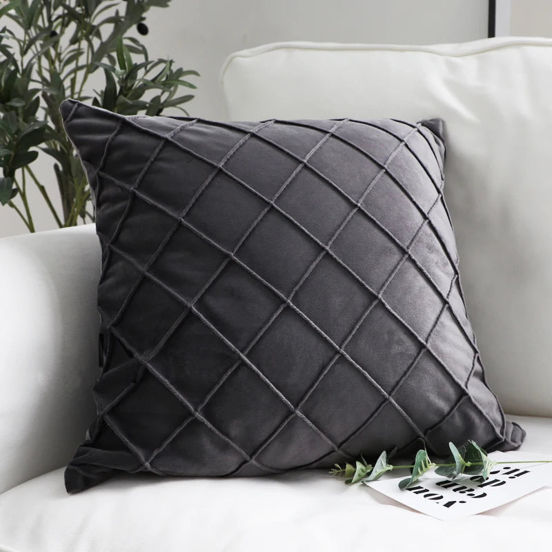 Capa de Almofada Xadrez – Fronhas Decorativas para Almofadas lar da ana