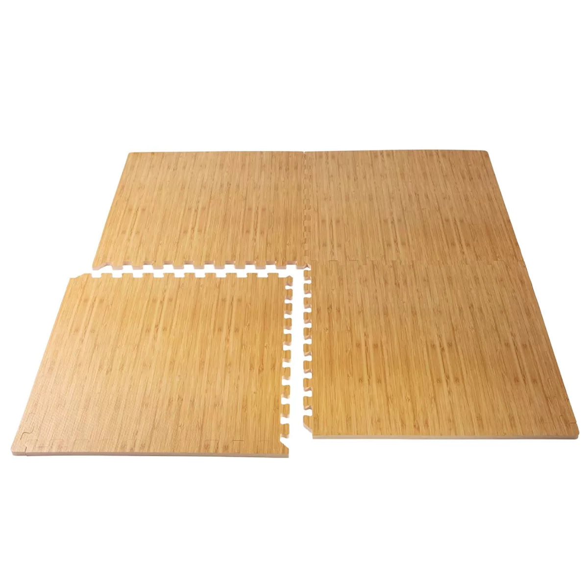 Tapete Decorativo em EVA Modular estampa em Madeira bege lar da ana