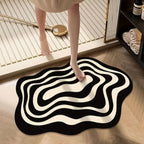 Tapete de Banheiro Moderno - Absorvente, Antiderrapante e Design Orgânico - Lar da Ana