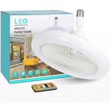 Ventilador de Teto Led com Controle Remoto base E27 com 3 temperaturas