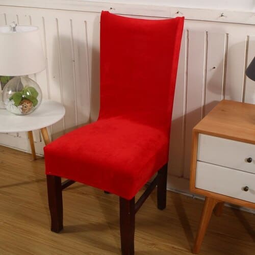 Kit Capas para Cadeira Veludo vermelho Lar da Ana