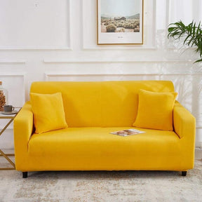 Capa de Sofá Lisa - Tecido Poliéster lar da ana amarela