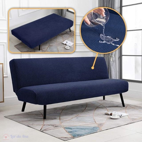 Capa de Sofá Cama Impermeável azul marinho lar da ana https://lardaana.com/products/capa-de-sofa-cama-impermeavel