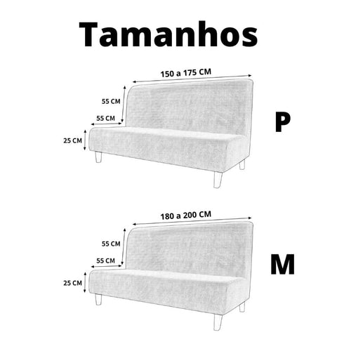 Capa para Sofá Cama sem braço Reclinável lar da ana