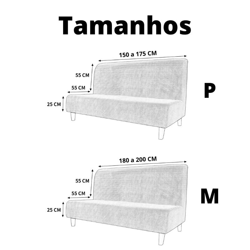 Capa para Sofá Cama sem braço Reclinável lar da ana